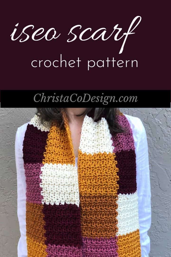 Easy Crochet Color Block Scarf Pattern: Iseo Scarf - ChristaCoDesign