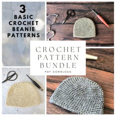 Basic Double Crochet Beanie Pattern Free for Beginners - ChristaCoDesign