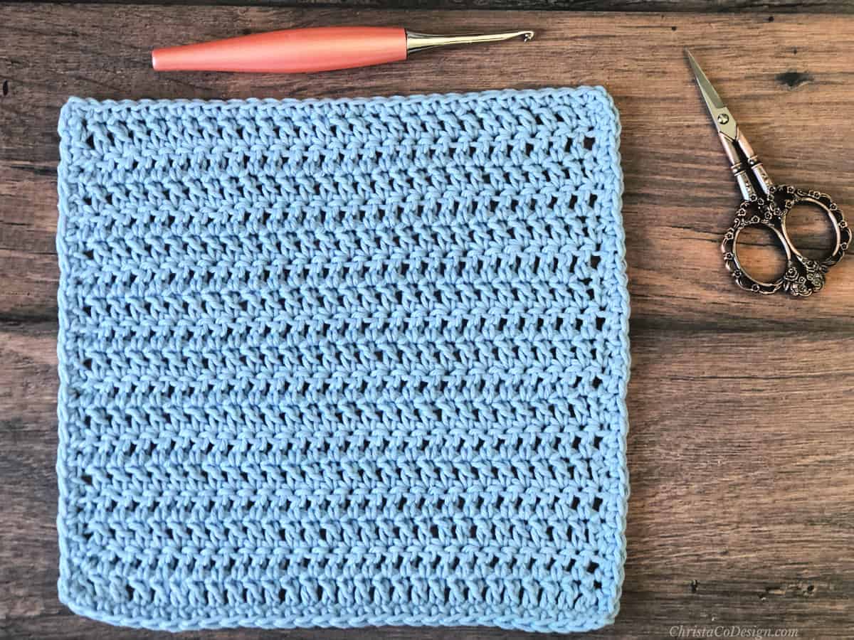 Easy Double Crochet Dishcloth Pattern