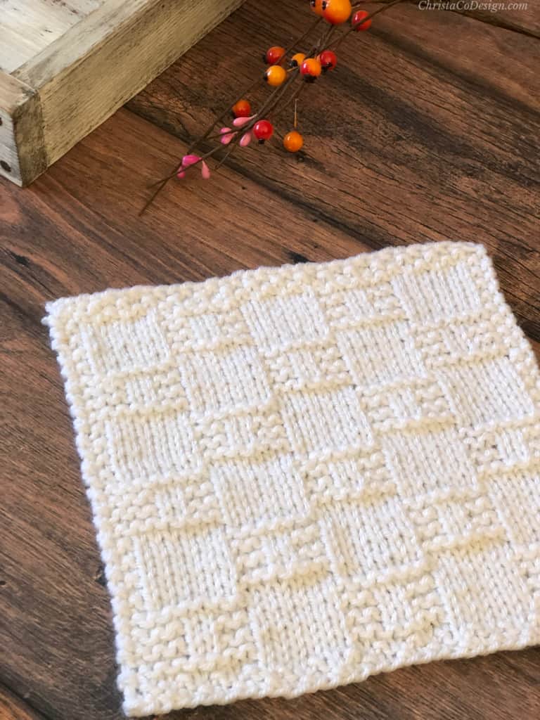 Square Checkered Pattern Checked Square Free Checkerboard Knitting Pattern - ChristaCoDesign