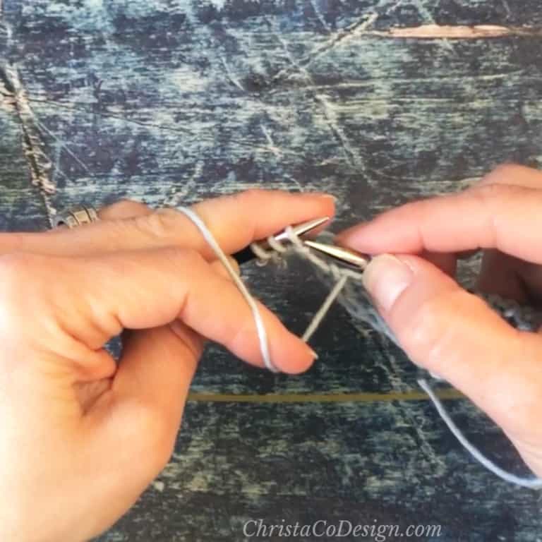 How to P2tog Purl Two Together To Decrease - ChristaCoDesign