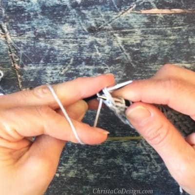 How to P2tog Purl Two Together To Decrease - ChristaCoDesign