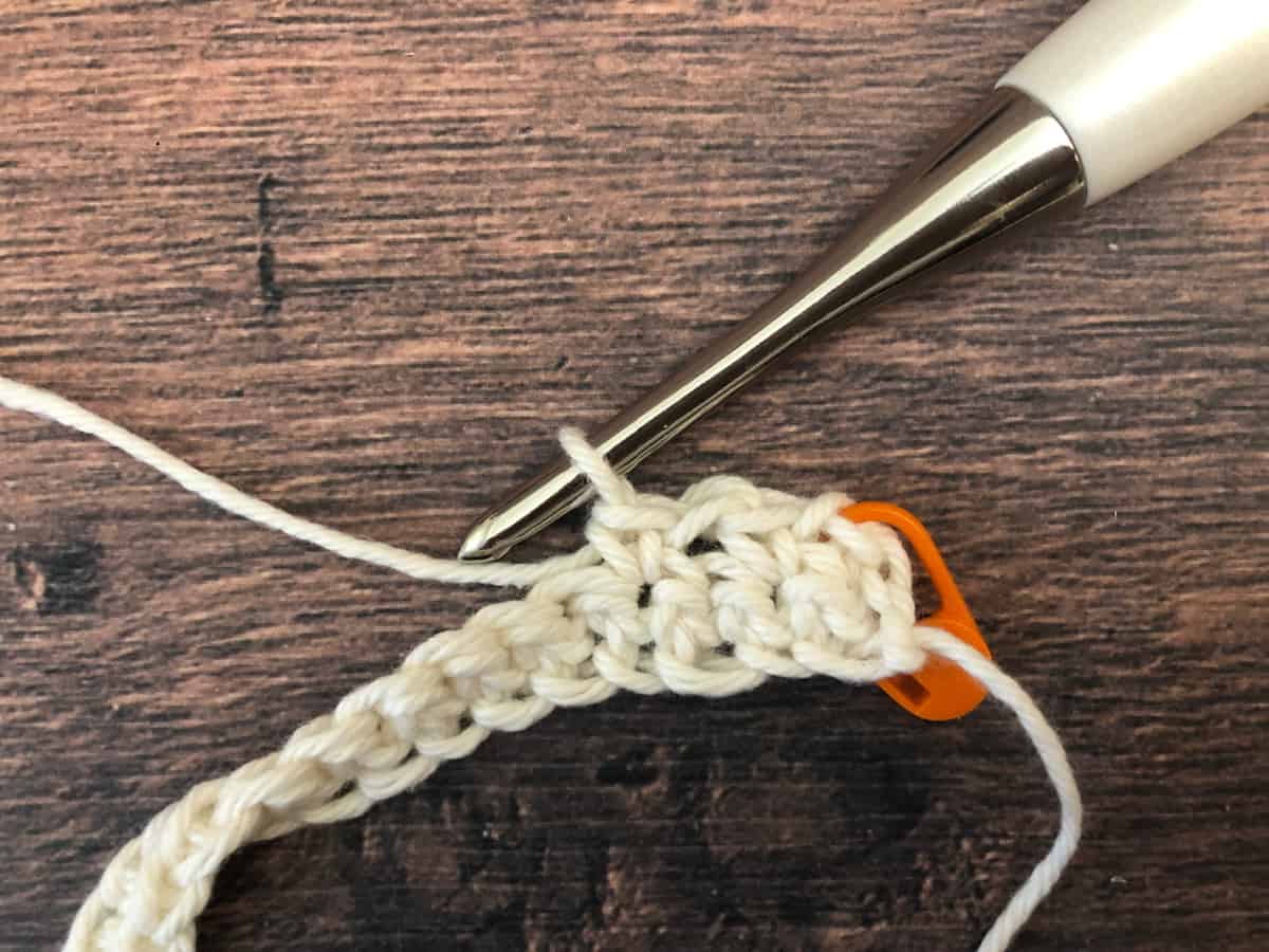 Skip one, chain one and single crochet in next stitch.