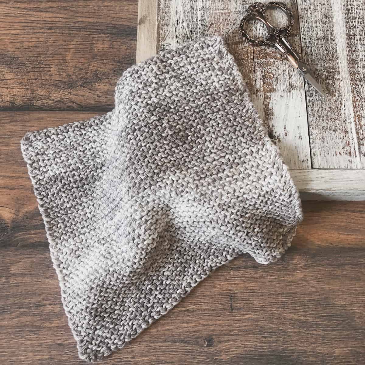 Simple Garter Stitch Dishcloth Free Knitting Pattern