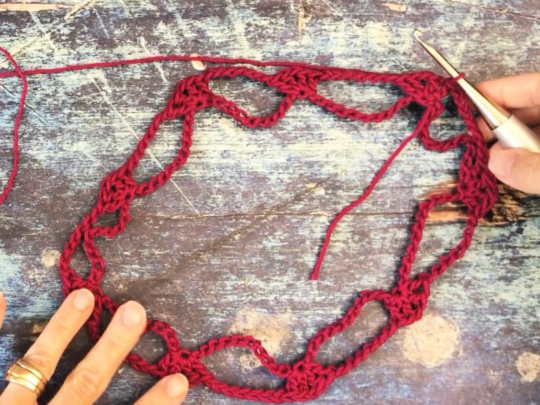 Easy Lacy Crochet Infinity Scarf a Free Pattern - ChristaCoDesign