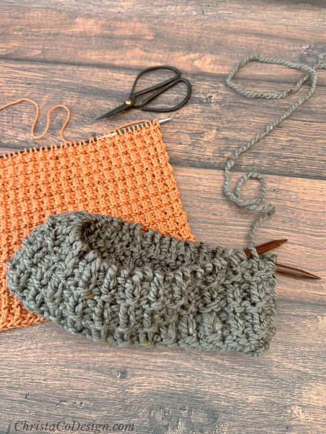 How To Knit The Ridged Rib Stitch Knitting Tutorial - ChristaCoDesign