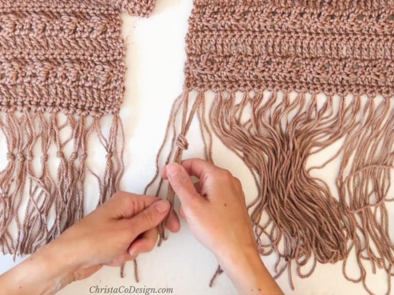 How to Make Double Knotted Fringe Tutorial ChristaCoDesign