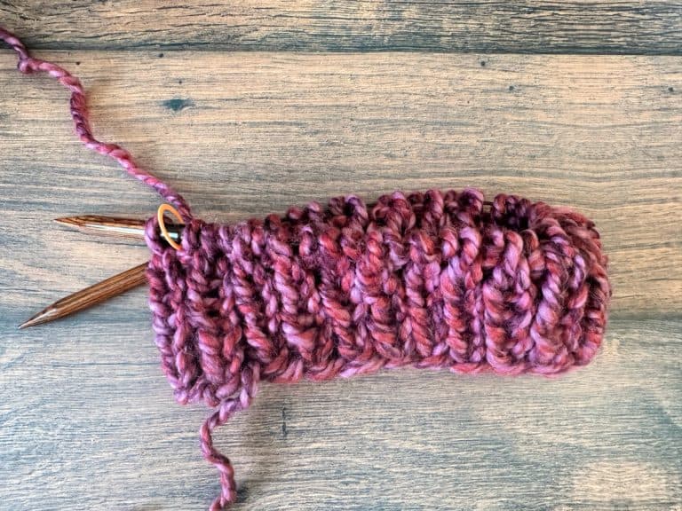 How To Knit Chunky Hat In The Round Beginner Tutorial - ChristaCoDesign