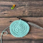 5 rounds for crochet scrubby.