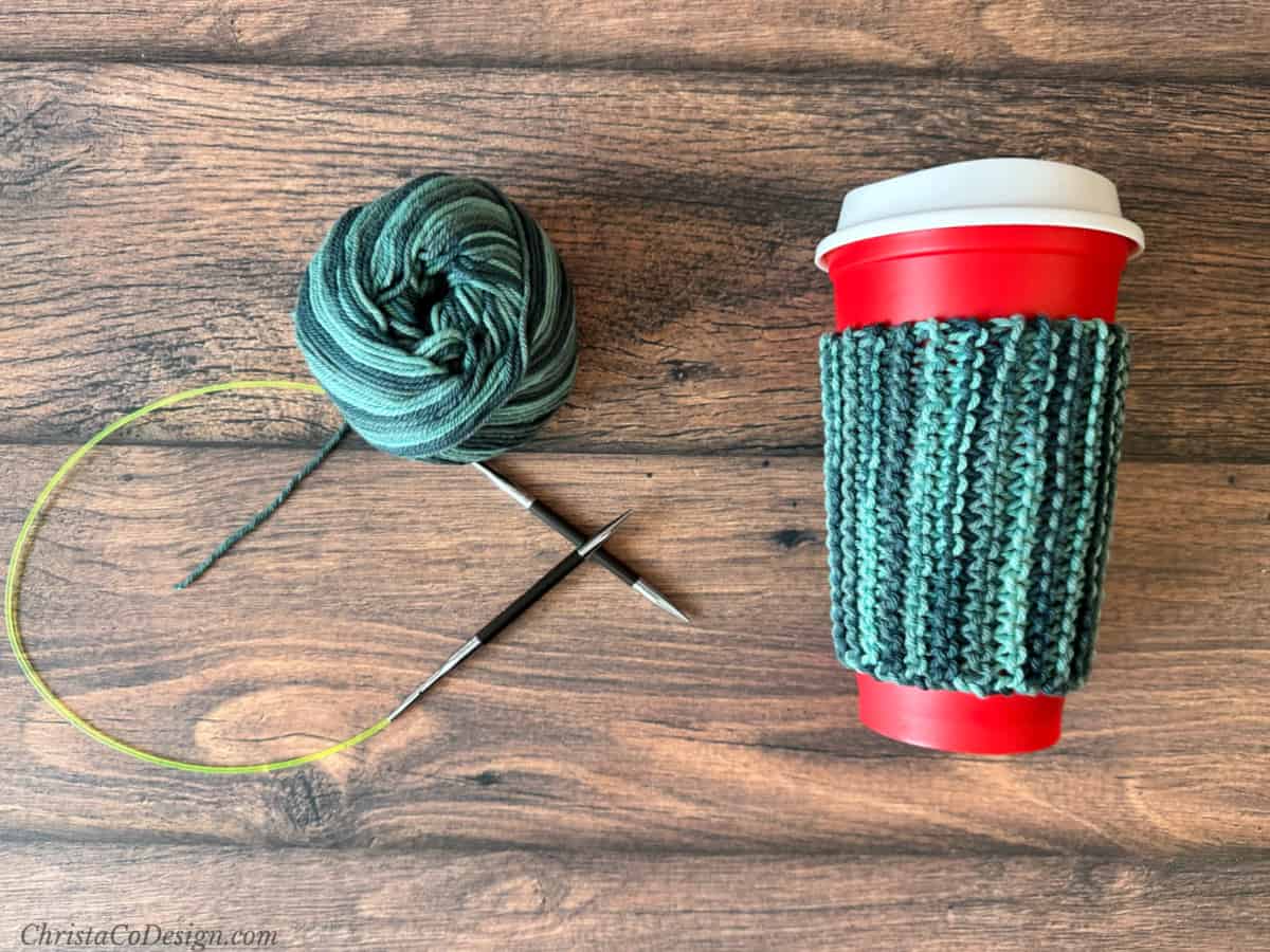 How To Knit A Simple Coffee Cup Cozy Knitting Pattern