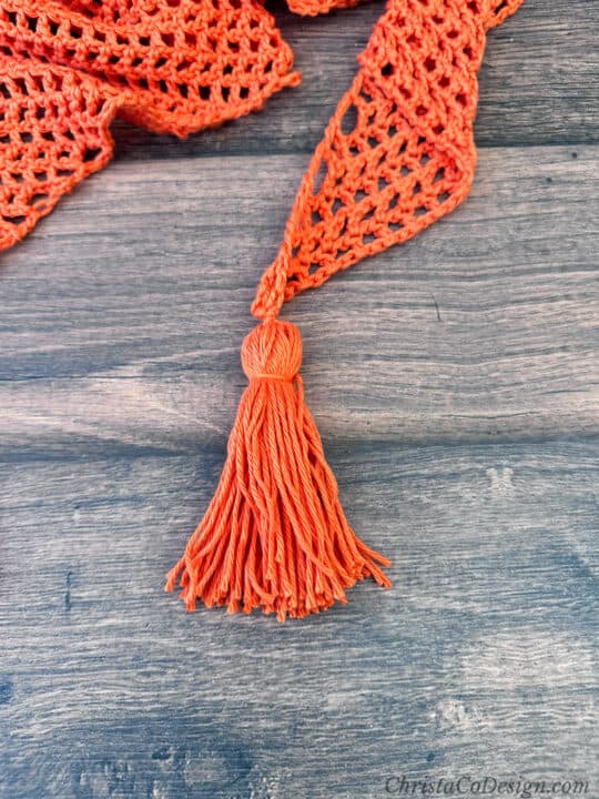 How To Make Easy Yarn Tassels For A Scarf Tutorial - ChristaCoDesign