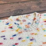 Close up of finished neckline.